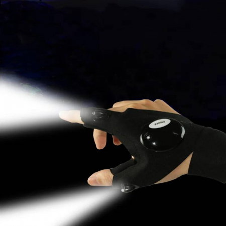 Set x 2 manusi de lucru cu LED si curea reglabila [1]