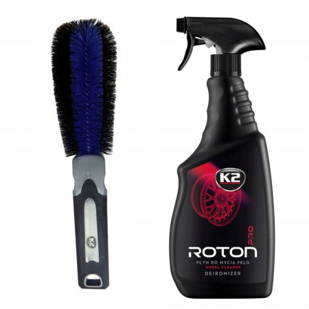 Branduri - Pachet solutie curatare jante K2 Roton Pro 750ml + perie K2 pentru jante