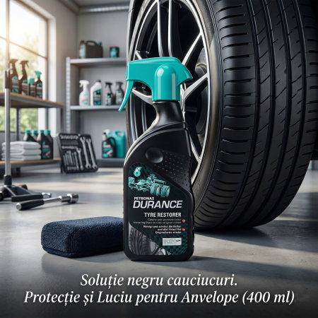 Soluție Durance Negru pentru Întreținere și Luciu Cauciucuri, 400 ml [1]