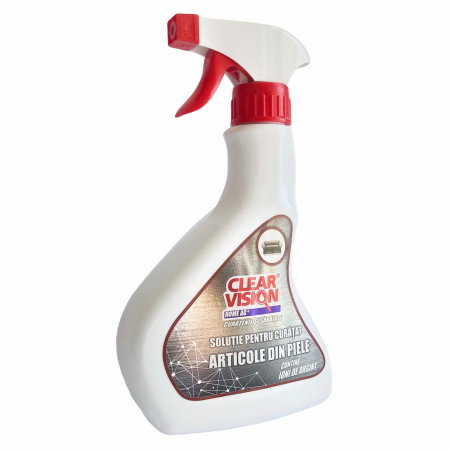 intretinere piele (Cosmetice si intretinere auto) - Solutie pentru curatat articole din piele cu ioni de Argint 500 ml