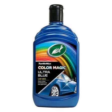 Polish and ceara (Cosmetice si intretinere auto) - Solutie polish+ceara culoare albastra 3 in 1 Color Magic Jet Ultra Blue TURTLE WAX 500 ml
