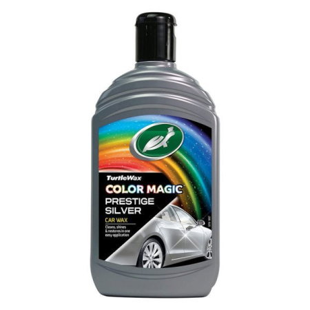 Polish and ceara (Cosmetice si intretinere auto) - Solutie polish+ceara culoare argintie 3 in 1 Color Magic Prestige Silver TURTLE WAX 500 ml