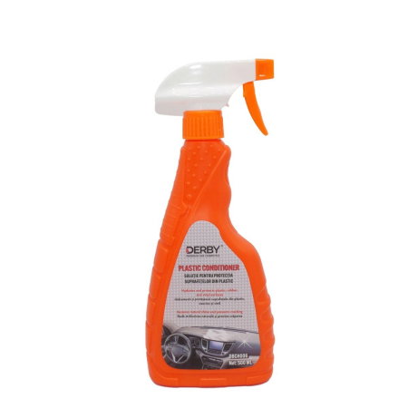 intretinere tapiterie (Cosmetice si intretinere auto) - Solutie protectie suprafete din plastic, cu pulverizator 500ml DERBY