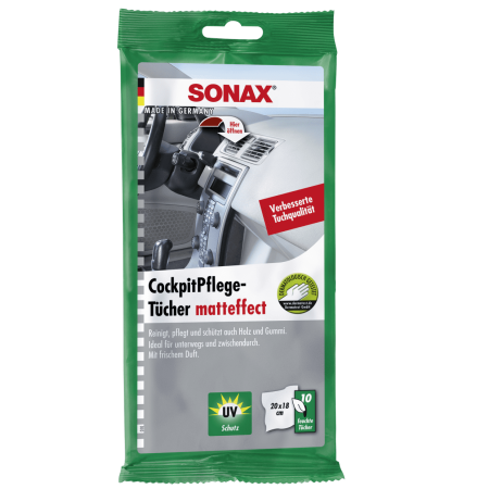Solutii pentru curatare interior auto (Produse SONAXr) - SONAX Servetele umede pentru suprafete din plastic, cu efect mat, cod 415800