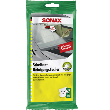 Solutii pentru curatare interior auto (Produse SONAXr) - SONAX Servetele umede pentru suprafete din sticla, cod 415000