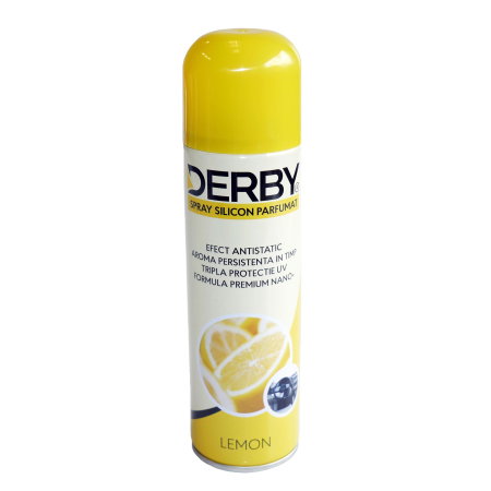 intretinere bord (Cosmetice si intretinere auto) - Spray cu silicon parfumat pentru bord Lamaie 220 ml DERBY