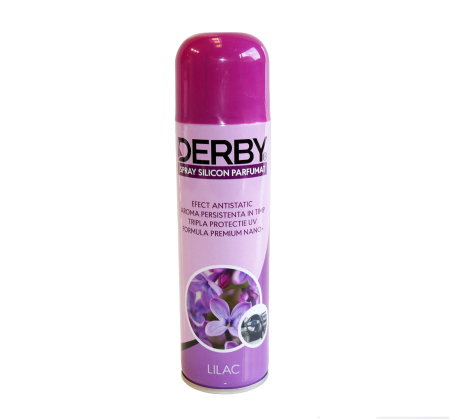 intretinere bord (Cosmetice si intretinere auto) - Spray cu silicon parfumat pentru bord Liliac 220 ml DERBY