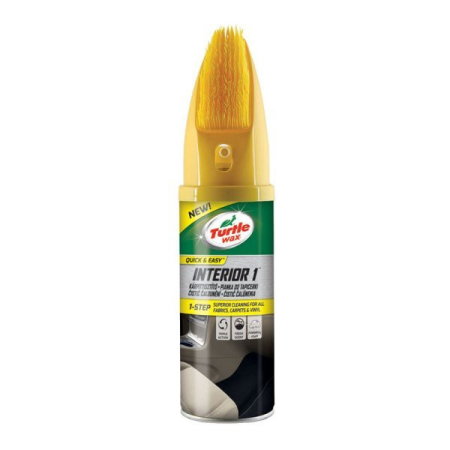 intretinere tapiterie (Cosmetice si intretinere auto) - Spray curatare interiorul cu perie aplicatoare TURTLE WAX Interior1 400 ml