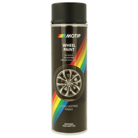 Vopsea jante (Chimice auto) - Spray jante Negru Mat Motip 500 ml