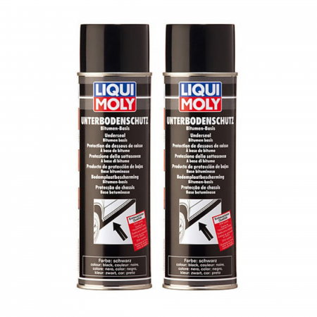 Branduri - Pachet 2 x Spray Liqui Moly antifon protectie șasiu pe baza de bitum - negru, 500 ml