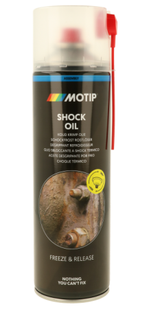 Intretinere si Cosmetica Auto - Spray ulei, deblocare prin inghetare Motip Shock Oil 500 ml