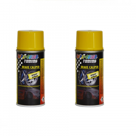 Reparatii si Echipamente Auto - Pachet 2x Spray vopsea pentru etriere frână Dupli-Color 150 ml galben