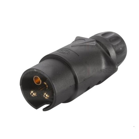 Electrica si Electronice Auto - Stecher 3 poli Hella - 24V, Corp Plastic (Cu Capac Filetant)