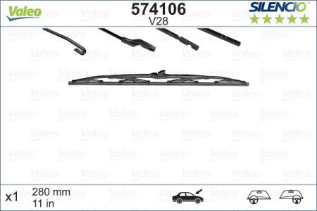 Turisme (Stergatoare) - Stergator Valeo Silencio 280 mm