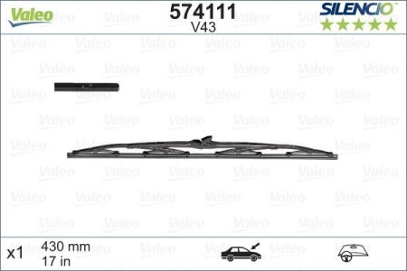 Turisme (Stergatoare) - Stergator Valeo Silencio 430 mm