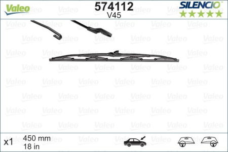 Turisme (Stergatoare) - Stergator Valeo Silencio 450mm