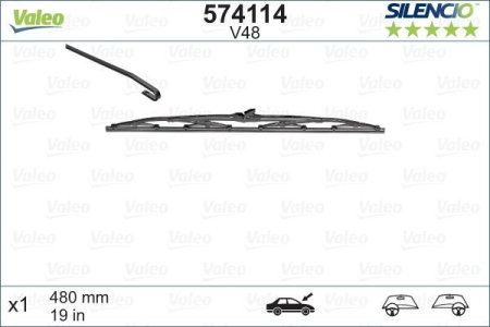 Turisme (Stergatoare) - Stergator Valeo Silencio 480mm