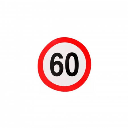 Suporturi Auto - Sticker autocolant (12 cm) limitare viteza 60 km/h