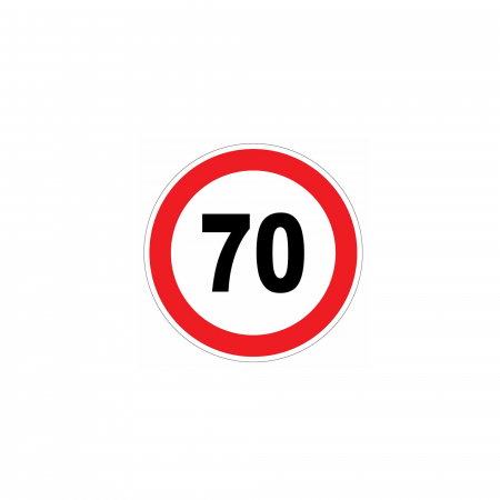 Suporturi Auto - Sticker autocolant (12 cm) limitare viteza 70 km/h