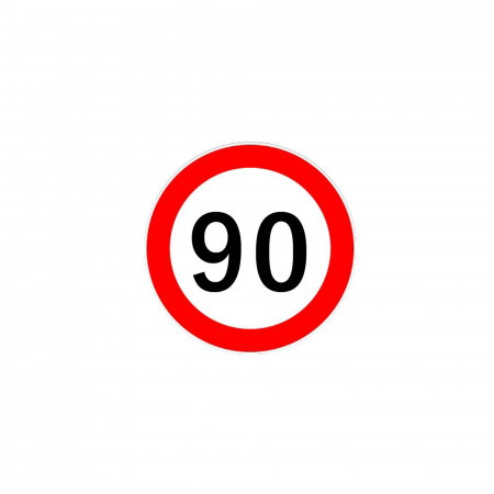 Suporturi Auto - Sticker autocolant (12 cm) limitare viteza 90 km/h
