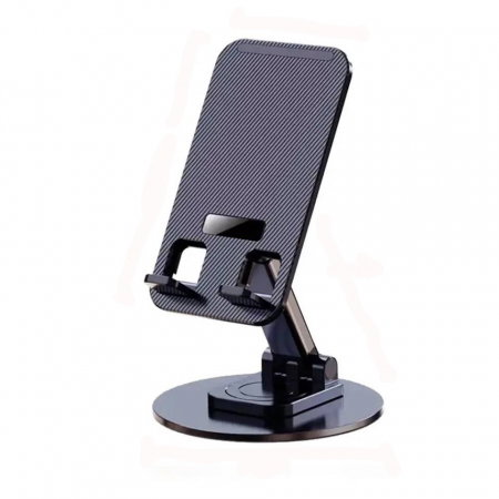 Suporturi Auto - Suport birou pentru telefon/ tableta rotativ 360 aluminiu negru