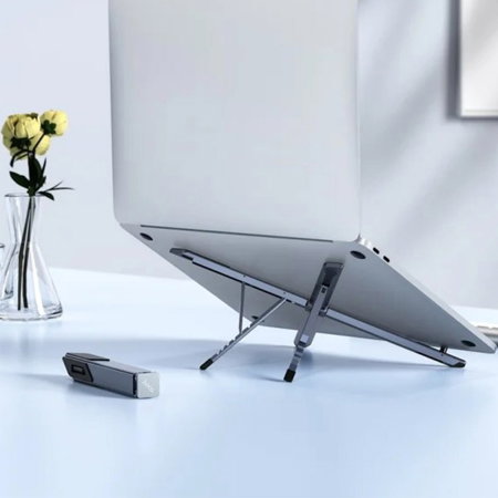 Suport Birou Pliabil pentru Laptop și Tabletă Hoco HD9, Metalic, Gri [5]