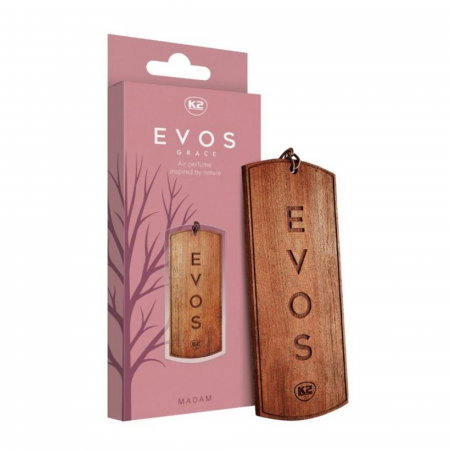 Parfum Auto - Odorizant Auto din Lemn Masiv K2 EVOS GRACE MADAM, Parfum Floral (Portocală, Lavandă, Ambră), Pandantiv Romantic