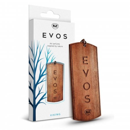 Branduri - Odorizant Auto din Lemn Masiv K2 EVOS VIKING, Parfum Acvatic (Lime, Flori de Apă, Mosc), Design Dog Tag