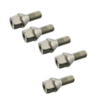 Service Roti - Set 5 Șuruburi Roată M12x1.5 FEBI Bilstein (Clasa 10.9, Scaun Conic) - Revizie O Roată (Opel în 5 prezoane)