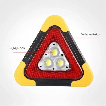 Triunghi reflectorizant cu 3 LED incarcare solara/ USB si 5 moduri de avertizare [5]