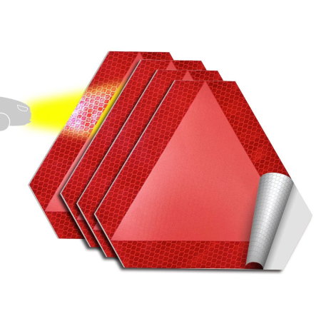 Triunghi reflectorizant (Siguranta rutiera) - Triunghi reflectorizant vehicule lente autoadeziv 36x42cm