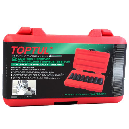 Truse scule si seturi (Scule si echipamente service) - Trusa extractoare piulite roti 8 Piese