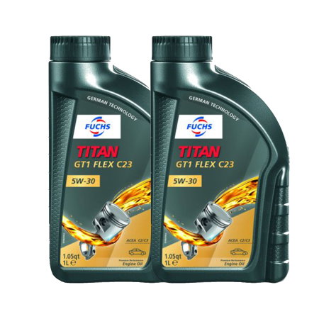 Pachete - Pachet 2 Litri (2x 1L) - Ulei de Motor Fuchs TITAN GT1 FLEX C23 5W-30 (ACEA C2/C3, BMW LL-04, MB 229.52)