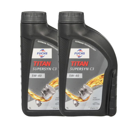 Pachete - Pachet 2 Litri (2x 1L) - Ulei de Motor Fuchs TITAN Supersyn C3 5W-40 (DPF, VW 505.01 Pumpe-Düse, API SP)