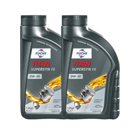 Pachete - Pachet 2 Litri (2x 1L) - Ulei de Motor Fuchs TITAN Supersyn FE 0W-30 (Special Volvo VCC 95200377, ACEA A5/B5)