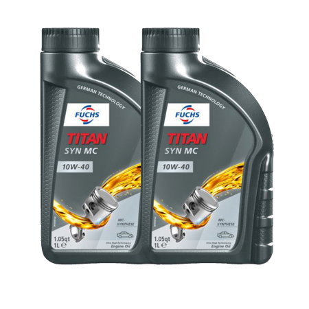 Pachete - Pachet 2 Litri (2x 1L) - Ulei de Motor Fuchs TITAN SYN MC 10W-40 (Sinteză HC, ACEA A3/B4, VW, Renault)