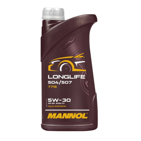 Branduri - Ulei MANNOL Longlife 504/507 5W30, 1 litru - Mid SAPS (Sintetic PAO, DPF/TWC)