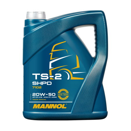 Ulei Motor MANNOL TS-2 SHPD 20W50 7102 5 litri - Camioane, Utilaje, Motoare Uzate (API CH-4/SL)