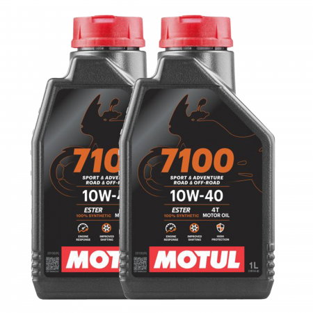 Branduri - Pachet 2 Litri Ulei Motor Motul 7100 10W-40 4T (2 x 1L) – 100% Sintetic, API SP, JASO MA2