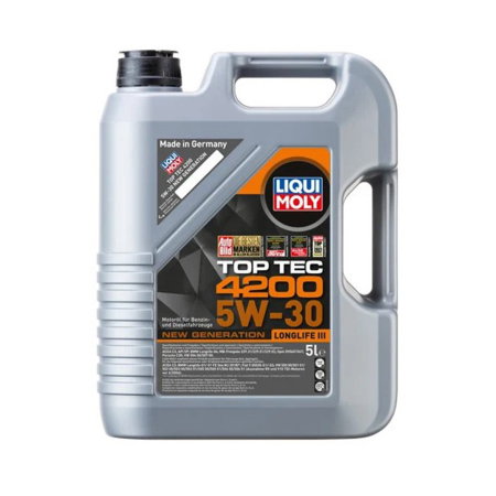 Ulei Motor Liqui Moly Top Tec 4200 5W-30, 5 Litri, Longlife III, Sintetic, ACEA C3, Aprobare VW 504.00 / 507.00, BMW LL-04, MB 229.51, Porsche C30