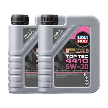 Uleiuri si Lichide - Pachet 2 litri Ulei Motor Liqui Moly Top Tec 4410 5W-30, 1 Litru, Sintetic, ACEA C3, Aprobare Renault RN17 (Dacia/Renault >2018)