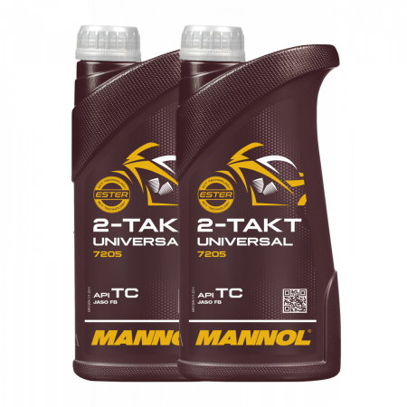 Consumabile Moto - Pachet 2 litri Ulei Motor MANNOL 2-Takt Universal Mineral (Moto, Scutere, Fără Fum)
