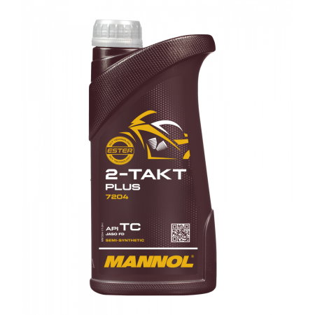 Consumabile Moto - Ulei Motor MANNOL 2-Takt Plus - 1 Litru, Sintetic (Motoare 2T High-Performance, JASO FD)