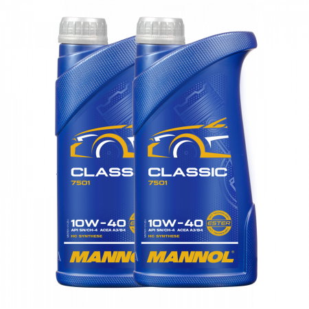 Branduri - Pachet 2 litri Ulei Motor MANNOL Classic 10W40 (HC-Sintetic) - Protecție Motor Extinsă și Versatilitate