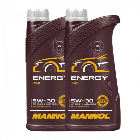 Branduri - Pachet 2 litri Ulei Motor MANNOL Energy 5W30 Sintetic cu Ester (HTHS Scăzut, Start-Stop)