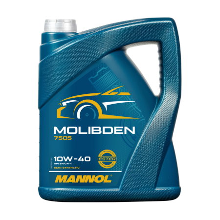 Uleiuri si Lichide - Ulei Motor MANNOL Molibden 10W40 7505 5 litri - Aditiv MoS2, Rulaj Mare, Benzină & Diesel