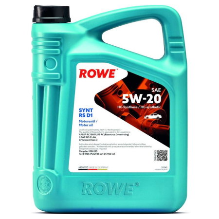 Ulei motor turisme (Ulei) - ULEI MOTOR TURISME ROWE HIGHTEC SYNT RS D1 SAE 5W20 5L