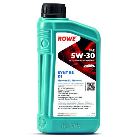 Ulei motor turisme (Ulei) - ULEI MOTOR TURISME ROWE HIGHTEC SYNT RS D1 SAE 5W30 1L