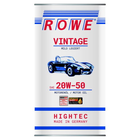Ulei motor turisme (Ulei) - ULEI MOTOR TURISME ROWE HIGHTEC VINTAGE SAE 20W50 MILD LEGIERT 5L