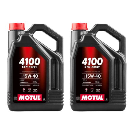 Branduri - Pachet 8 litri ulei Motul 4100 SYN-NER 15W40 – Protecție durabilă și performanță constantă pentru motoare moderne